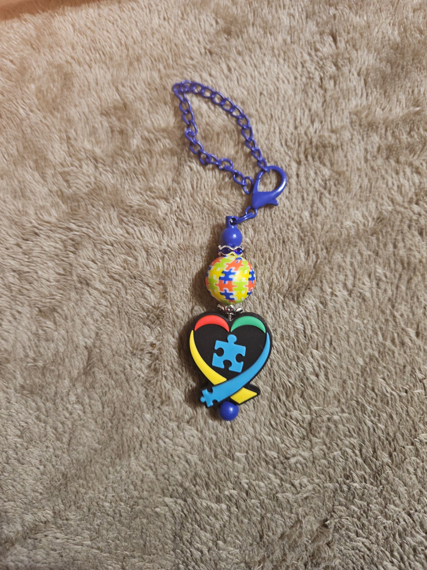 Customized Beaded Cup Charms - Colorful Beads, Includes Colorful Beads, Chain Attachment in different colors.