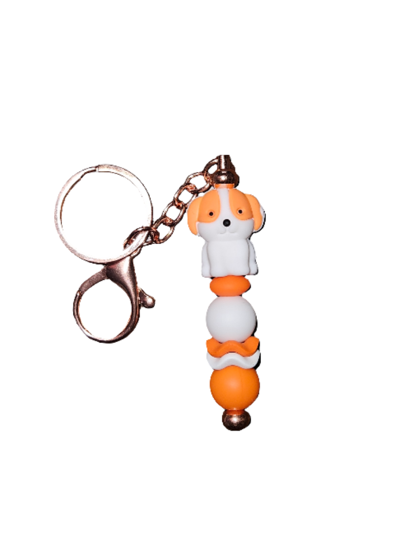 Custom-made Beaded Key Chain with Keyring, Features Any Focal Beads of Your Choice, Includes Keyring