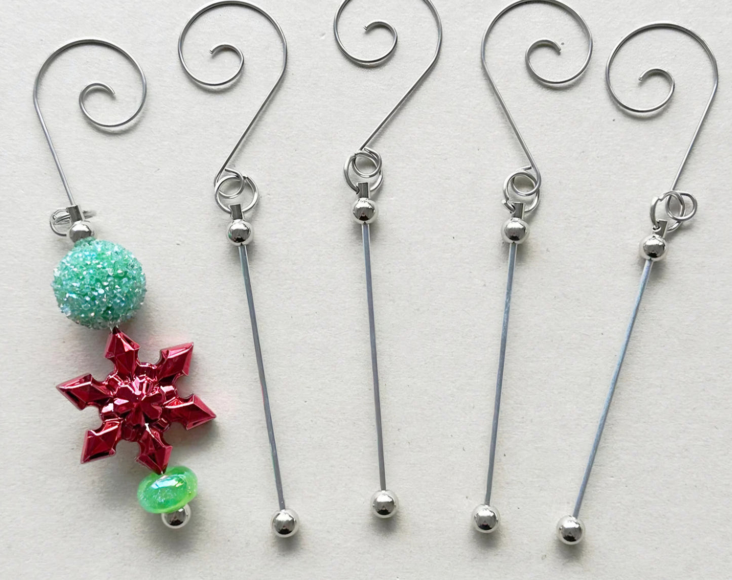 1- Customizable beadable christmas tree ornament.