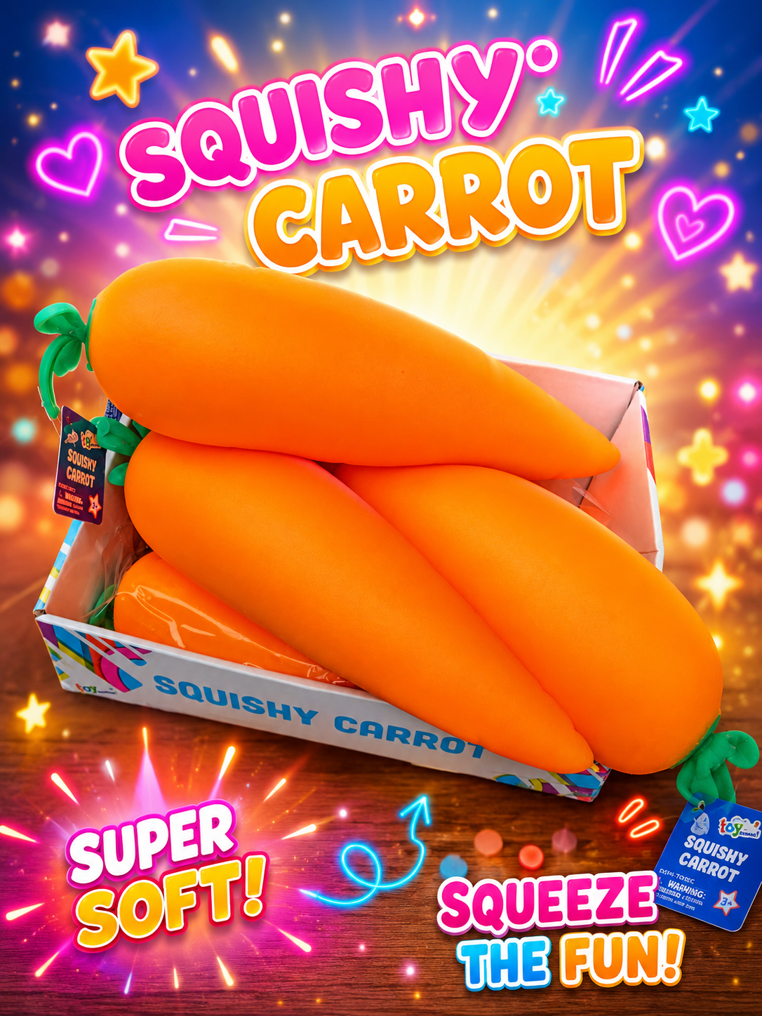 Viral jumbo carrot squishy
