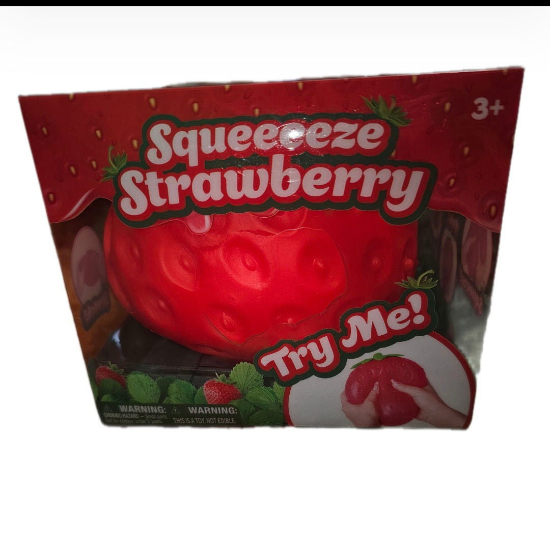 Squeeeeze Strawberry - 3+ Fun Fidget Toy, Stretchable Design for Active Play, Ideal for Relaxation and Engaging Activities