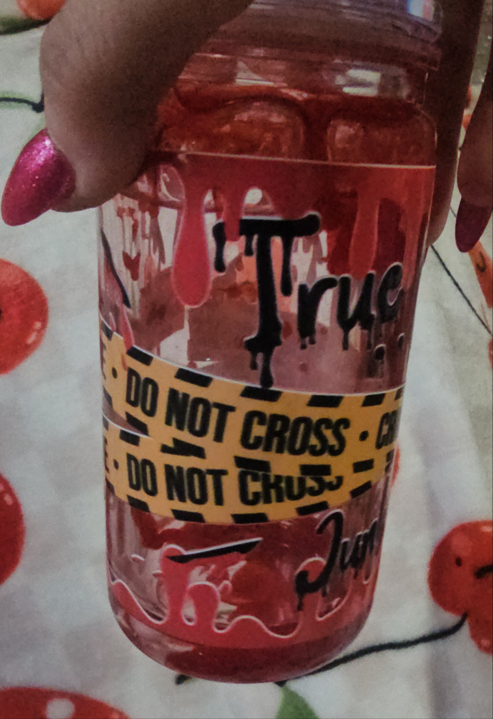 16 oz true crime acrlic drip cup