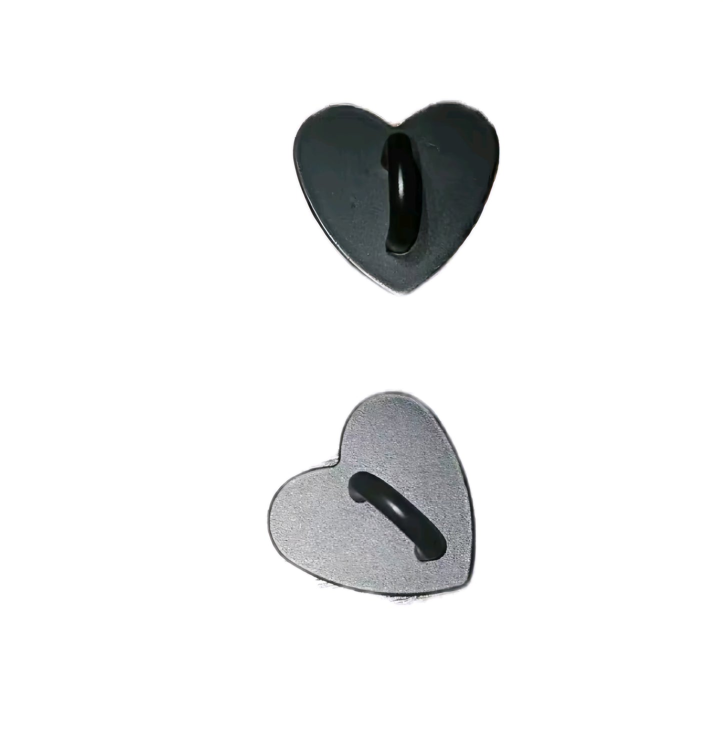 1 piece Black heart hardware for phone/ kindle strap holder