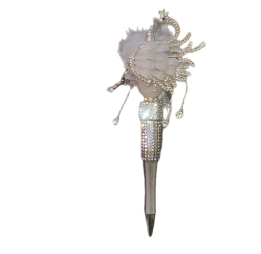 Extra Fancy Swan Beaded Pen