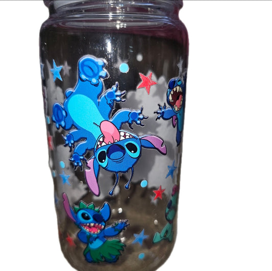 16oz double wall clear acrylic tumbler with wraps on them. non snowglobe. Stitch 4