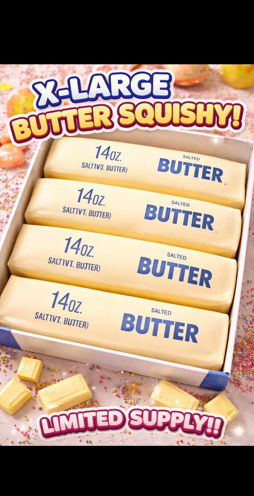 Viral xlarge foam butter squishy