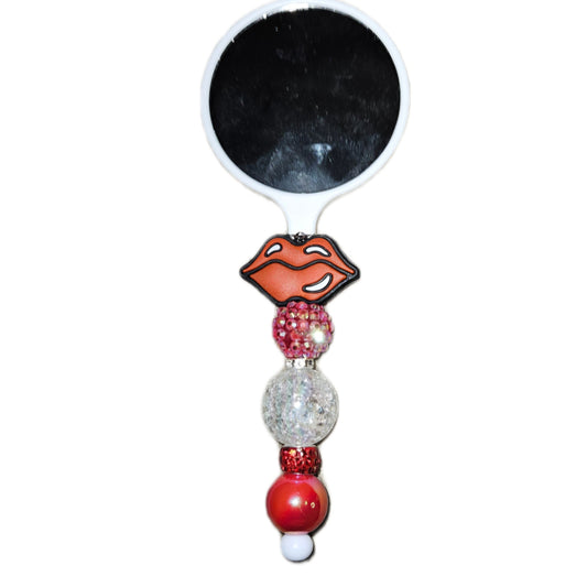 Customize Your Own Hand-Held Mirror with Colorful Beads.