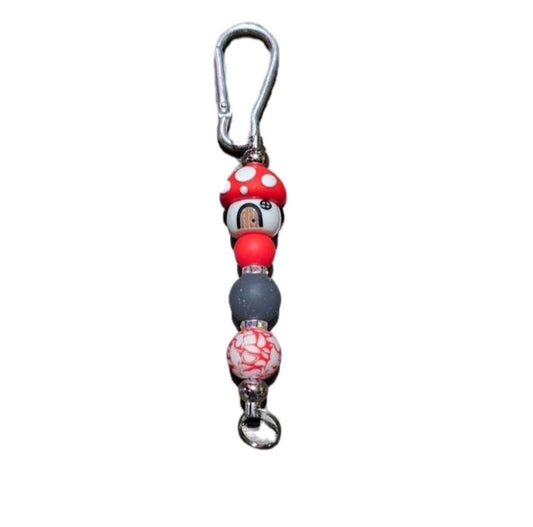 Customizable Beaded Carabiner Keychain