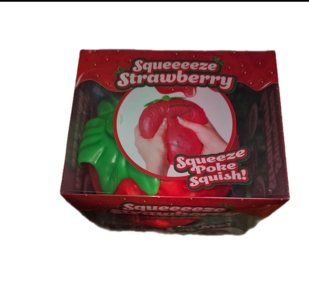 Squeeeeze Strawberry - 3+ Fun Fidget Toy, Stretchable Design for Active Play, Ideal for Relaxation and Engaging Activities