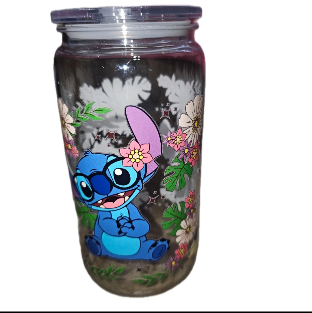 16oz double wall clear acrylic tumbler with wraps on them. non snowglobe. Stitch 2