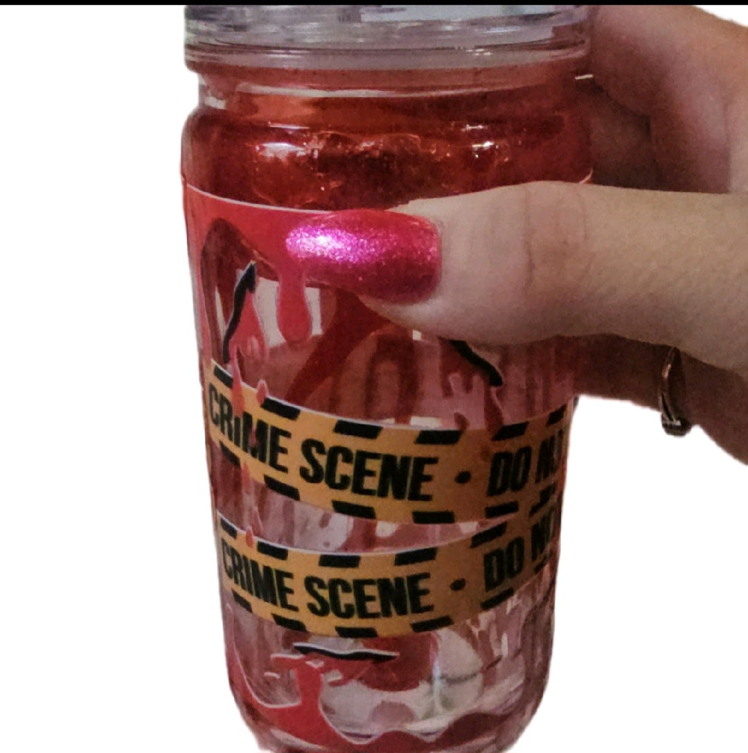 16 oz true crime acrlic drip cup
