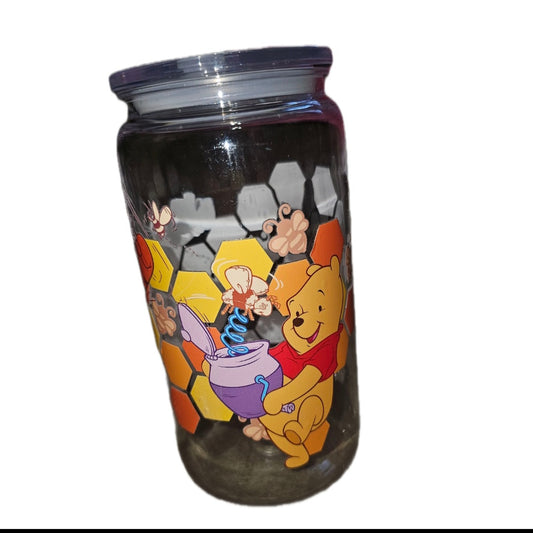 16oz double wall clear acrylic tumbler with wraps on them. non snowglobe. POOH AN TIGGER