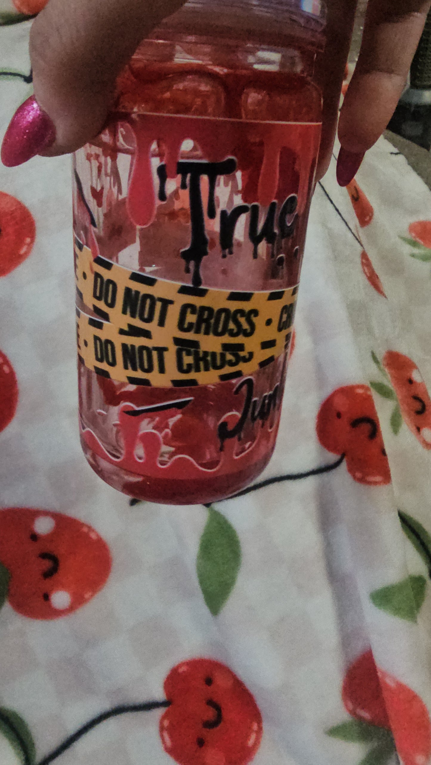 16 oz true crime acrlic drip cup