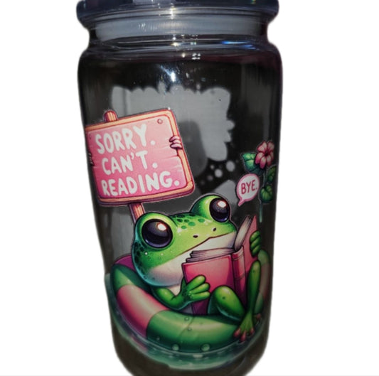 16oz double wall clear acrylic tumbler with wraps on them. non snowglobe. FROG