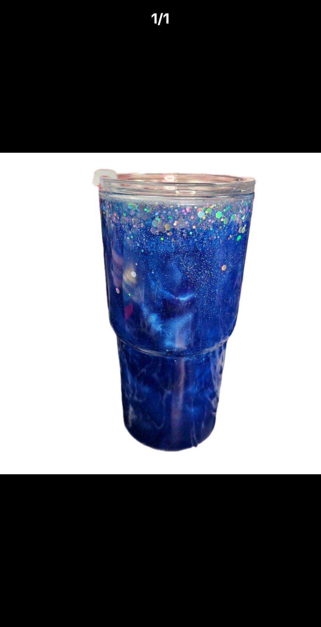 18oz customizable acrylic snowglobe tumbler