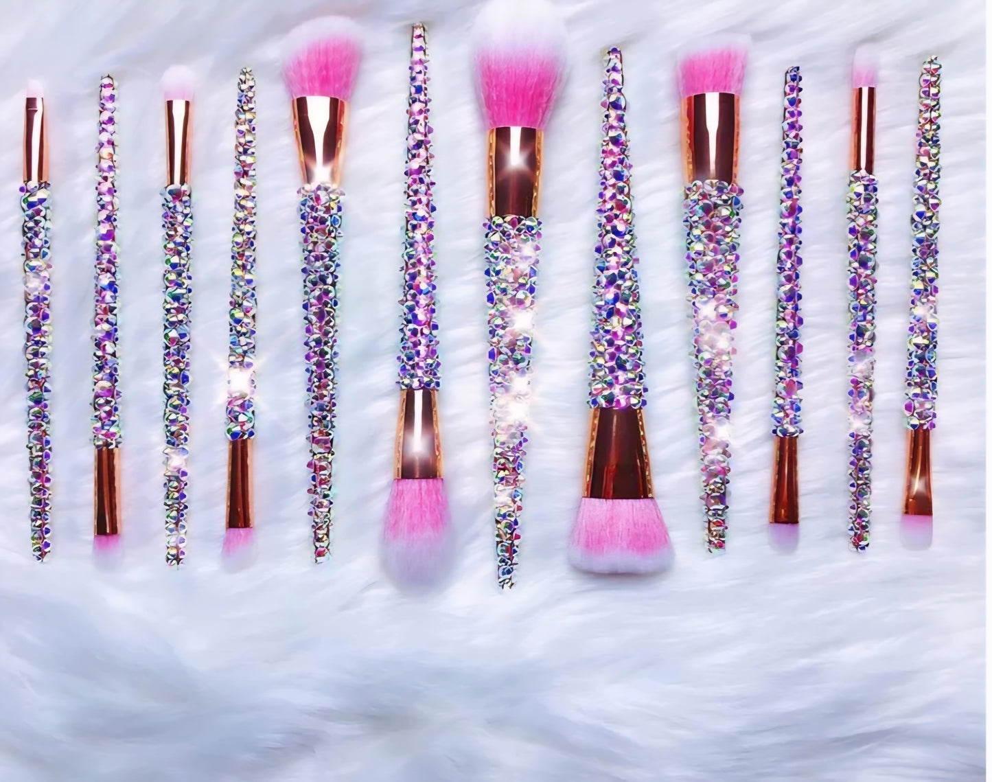 Rhinestone eyeshadow brushes