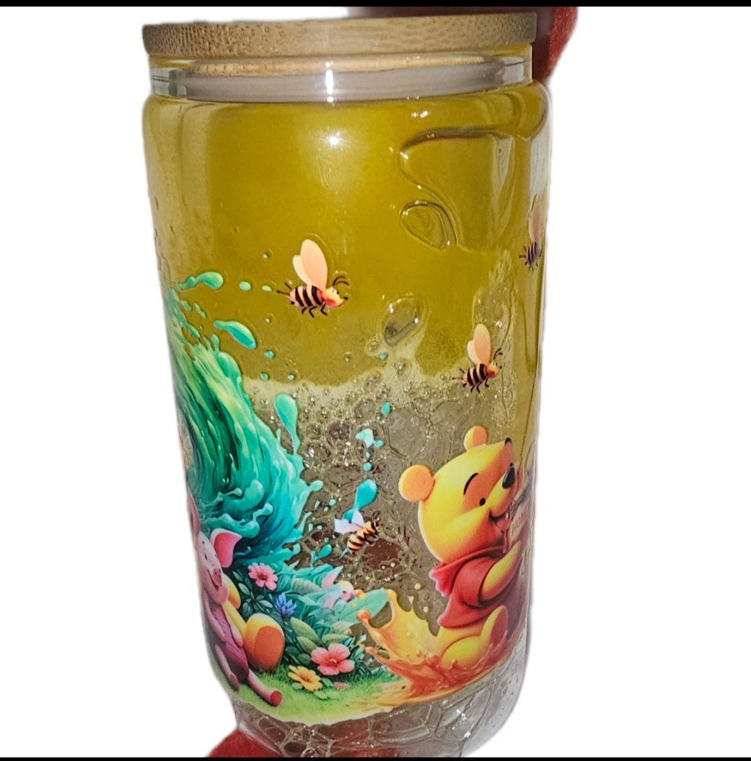 16oz Glass Honey Drip Cup Drinkware for Your Needs